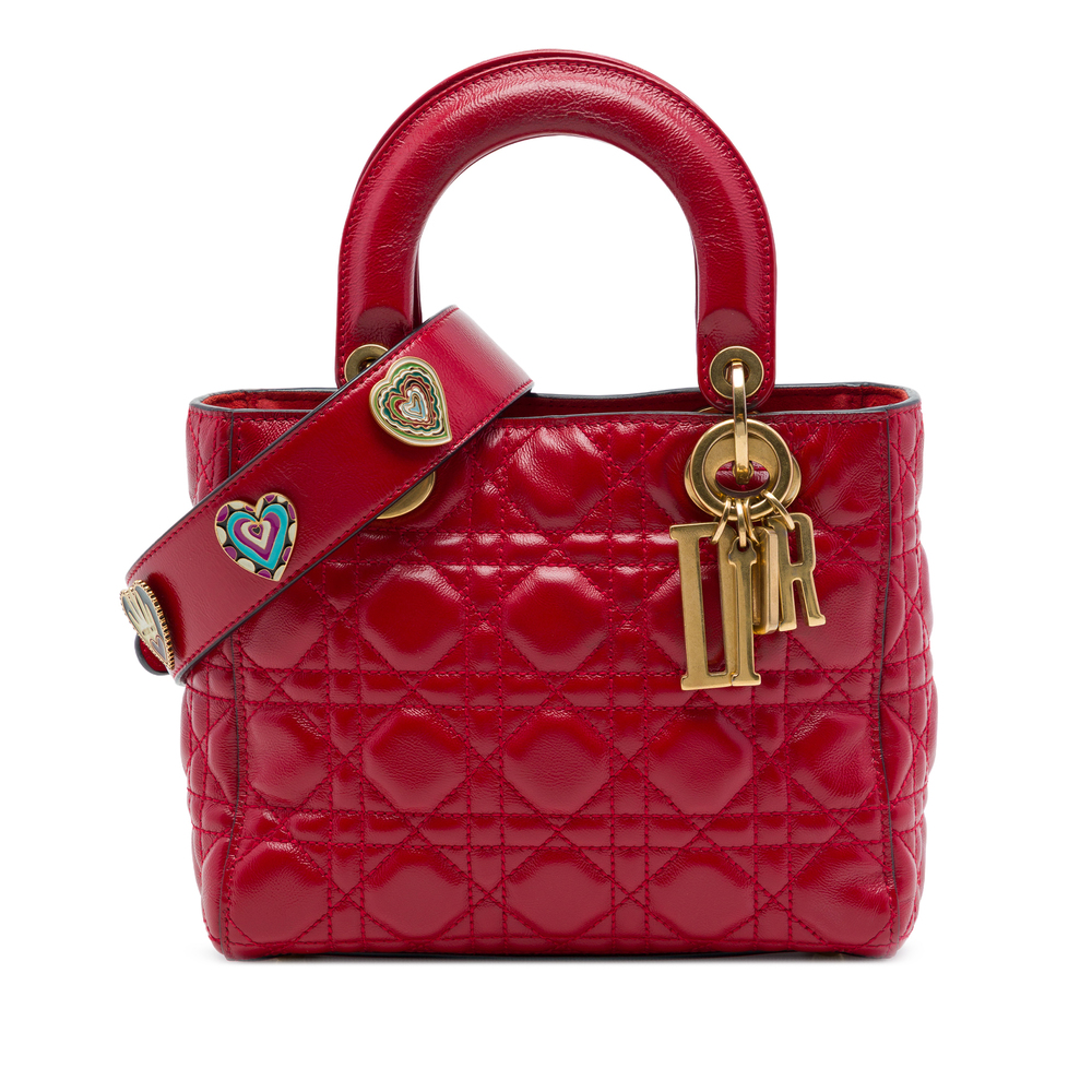 Pre-Loved Dior Small Crinkled Patent Cannage My ABCDior Lady Dior